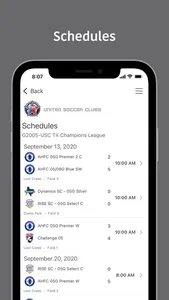 United Soccer Clubs screenshot 1