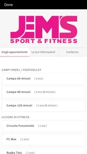 JEM'S Sport & Fitness screenshot 2