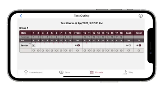 Scoreboard Golf screenshot 1