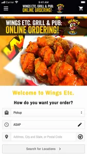 Wings Etc screenshot 0