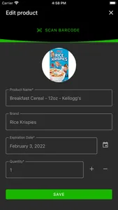 Pantry Log screenshot 2