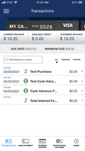 MyCU Card screenshot 2