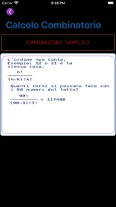 Calcolo Combinatorio screenshot 2