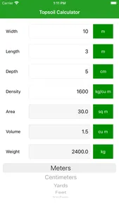 Topsoil Calculator Pro screenshot 1