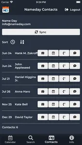 Namedays Calendar screenshot 3