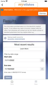 mystlukes Patient Portal screenshot 1