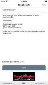 Grand Junction CJDR Check In screenshot 2