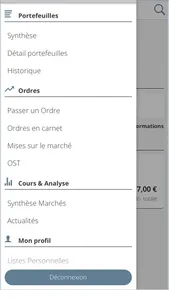 L'Appli Bourse Portzamparc screenshot 1