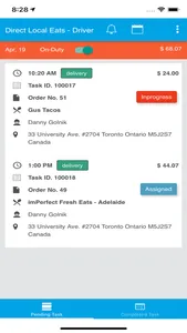 Direct Local Eats - Driver screenshot 1