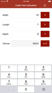 Cubic Feet Calculator Pro screenshot 0