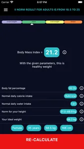 Ideal Weight & BMI Calculator screenshot 5