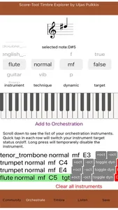 Score-Tool timbre explorer screenshot 0