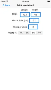 Bricks Estimator screenshot 3