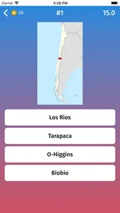 Chile: Provinces Map Quiz Game screenshot 2