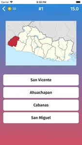 El Salvador: Departments Quiz screenshot 2