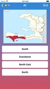 Haiti: Departments Map Game screenshot 2