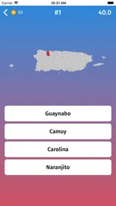 Puerto Rico: Regions Map Quiz screenshot 1