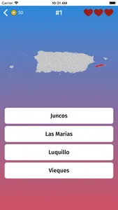 Puerto Rico: Regions Map Quiz screenshot 2