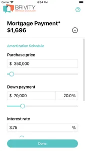 Brivity Mortgage Calculator screenshot 1