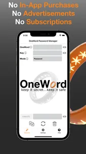 OneWord Password Manager screenshot 1