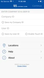 Universal Bank Business screenshot 0
