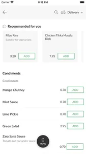 Zara Indian Takeaway App screenshot 1