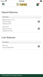 Newell FCU Mobile screenshot 1