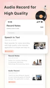录音笔记-实时录音转文字语音备忘录 screenshot 0