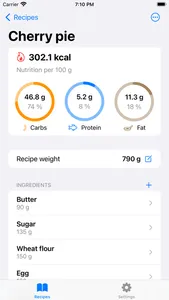 RecipeCalories screenshot 1