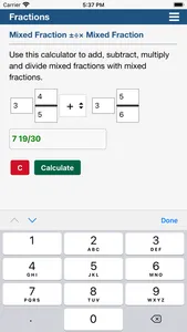 Calculating Fractions screenshot 2