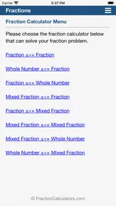 Calculating Fractions screenshot 3