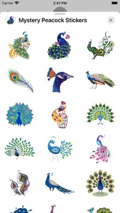 Mystery Peacock Stickers screenshot 1