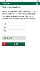 Divisores screenshot 2