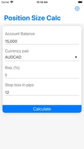 Position Size Calculator: Fx screenshot 0