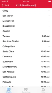 Caltrain+ screenshot 2