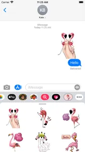 Rose Pink Flamingo Stickers screenshot 0