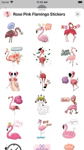 Rose Pink Flamingo Stickers screenshot 1