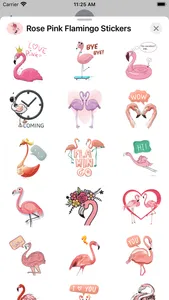 Rose Pink Flamingo Stickers screenshot 2