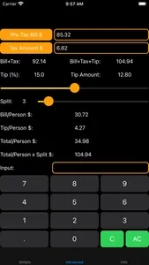 OPie Tip Calc screenshot 1