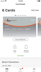 TFCU Card Control screenshot 1