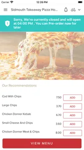 Sidmouth Takeaway Pizza House. screenshot 0