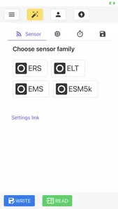 Sensor settings screenshot 2