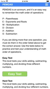 PEMDAS - Order of operations screenshot 1