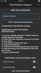 SFST Field Notepad screenshot 1
