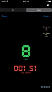 Mph Kmh Counter (Speedometer) screenshot 1