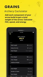 Grains: Archery Calculator screenshot 0