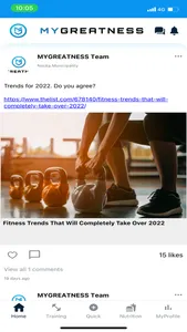 MyGreatness - Fitness app screenshot 1