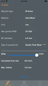 STEPCRAFT Milling Calculator screenshot 3