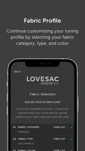 Lovesac StealthTech screenshot 1