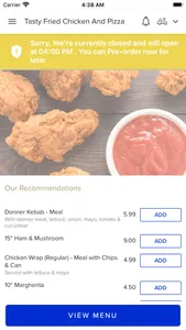 Tasty Fried Chicken And Pizza screenshot 0